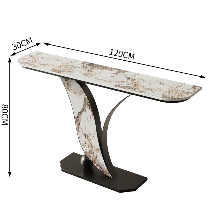 Modern European Rock Slab Entryway Console Table - 6 Options