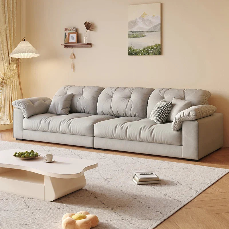 Modern Minimalist Cloud Comfort 3-Seater Sofa 3.0m With Plush Fabric