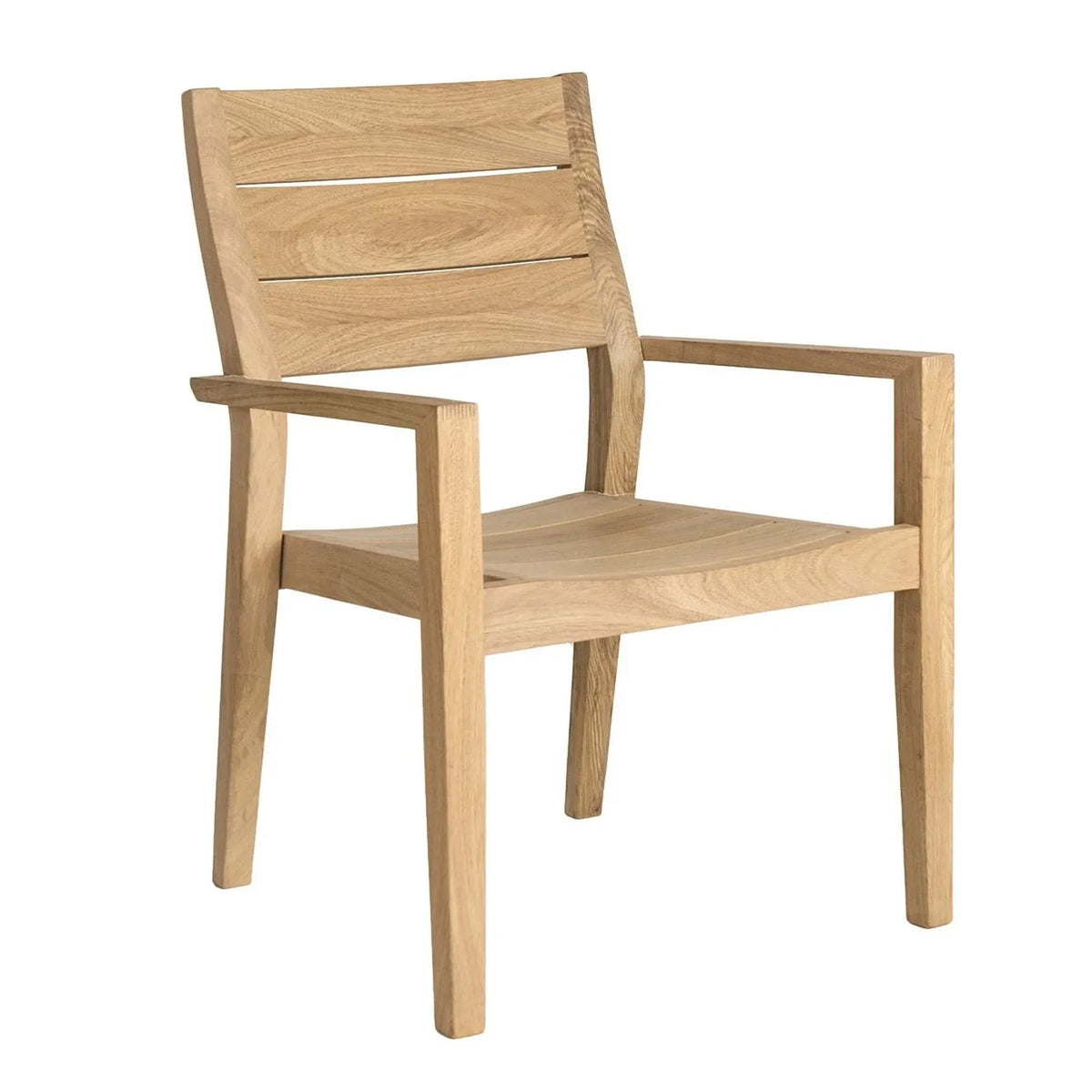 11 pc Teak Outdoor Dining Set - Natural Wood