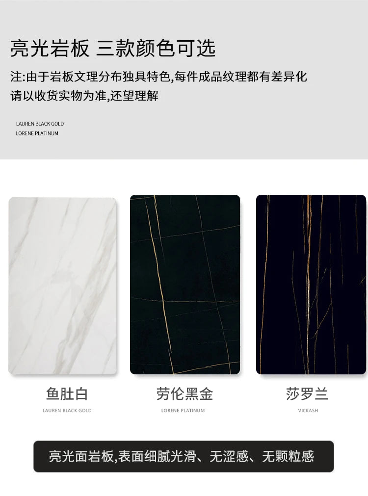 Modern Burnt Orange Sideboard Cabinet with Marble Top - 2 Sizes