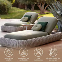 Outdoor Rattan Aluminum Recliner Sun Lounger/Armchair - various colours & styles
