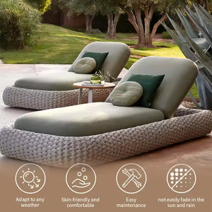 Outdoor Rattan Aluminum Recliner Sun Lounger/Armchair - various colours & styles