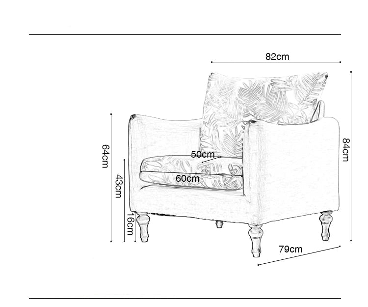 Arlo Scandinavian Modern Upholstered Accent Armchair with Solid Wood Legs