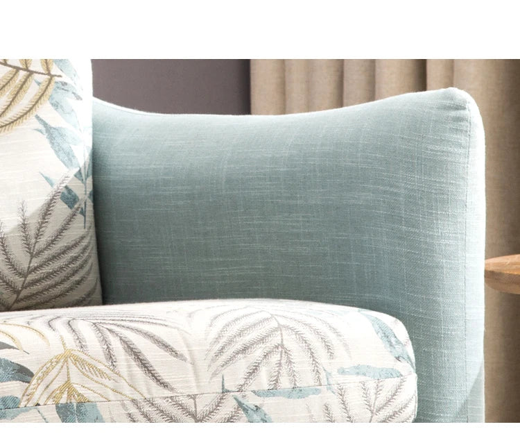 Arlo Scandinavian Modern Upholstered Accent Armchair with Solid Wood Legs