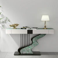 Axis Stone & Steel Console Entryway Table - 6 Options