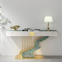 Axis Stone & Steel Console Entryway Table - 6 Options