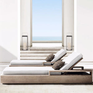 Resort-Style Solid Wood Sun Lounger Daybed