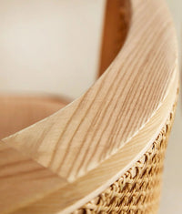 Hand Woven Ash Timber 3 pc Table And Chairs With Plush Dense Cushions
