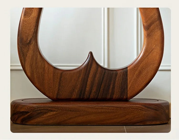 Wooden product with a thick base on a light background