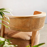 Hand Woven Ash Timber 3 pc Table And Chairs With Plush Dense Cushions