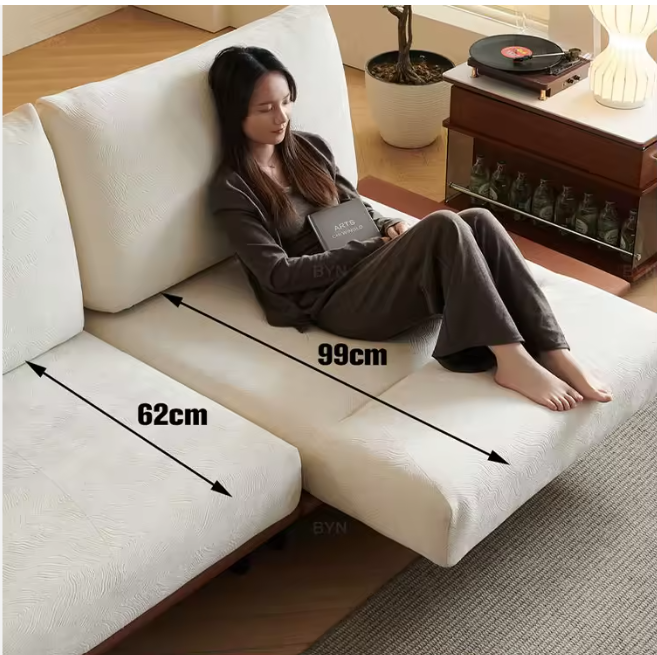 Italian Minimalism Modular Recliner Sofa With Adjustable Chenille Seating 3.69m