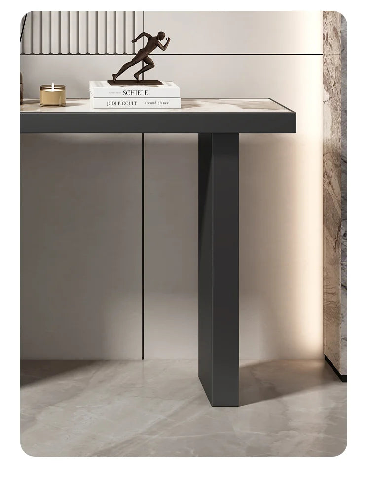 Pilar Form Marbled Stone Entryway Table - 2 Options