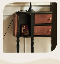 Luxury French Inspired Two-Toned Solid Wood Console Table - 2 Options