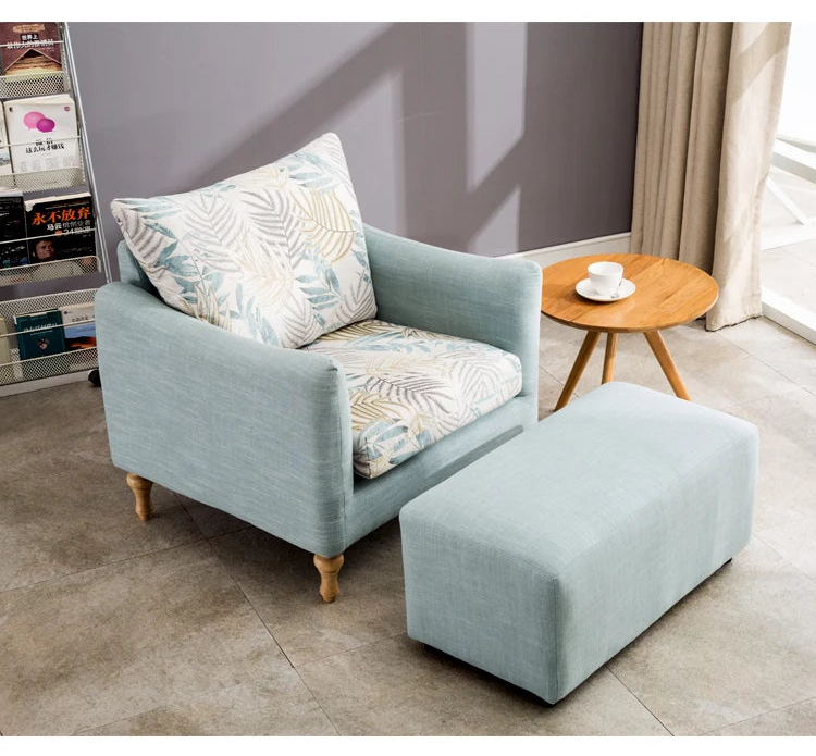 Arlo Scandinavian Modern Upholstered Accent Armchair with Solid Wood Legs
