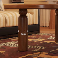 Cloud Silhouette Rectangle Solid Rubberwood Curved Coffee Table