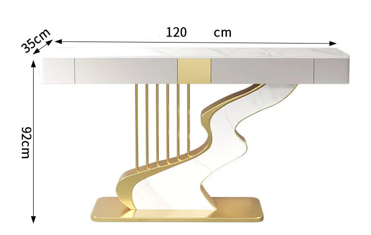 Axis Stone & Steel Console Entryway Table - 6 Options