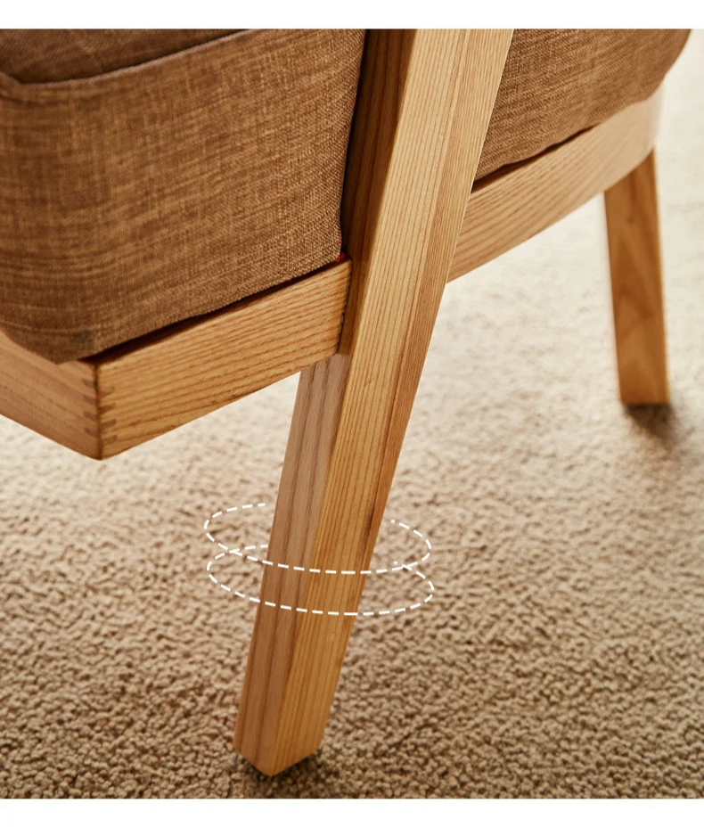 Hand Woven Ash Timber 3 pc Table And Chairs With Plush Dense Cushions