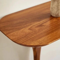 Light Luxurious Classics: Solid Hardwood Console Table – Ebony-Toned Finish