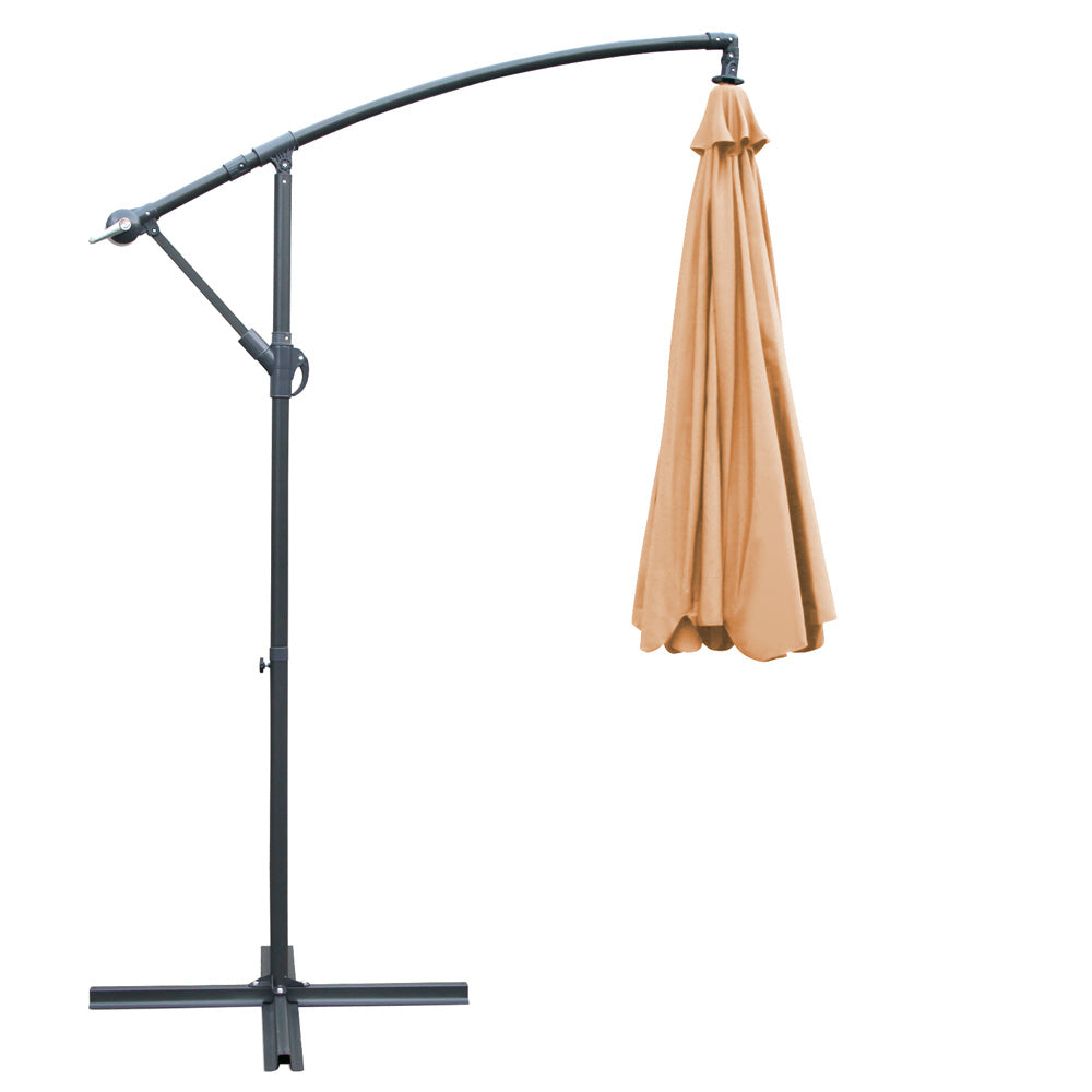 Instahut 3m outdoor umbrella cantilever beach garden patio - 5 colours 7