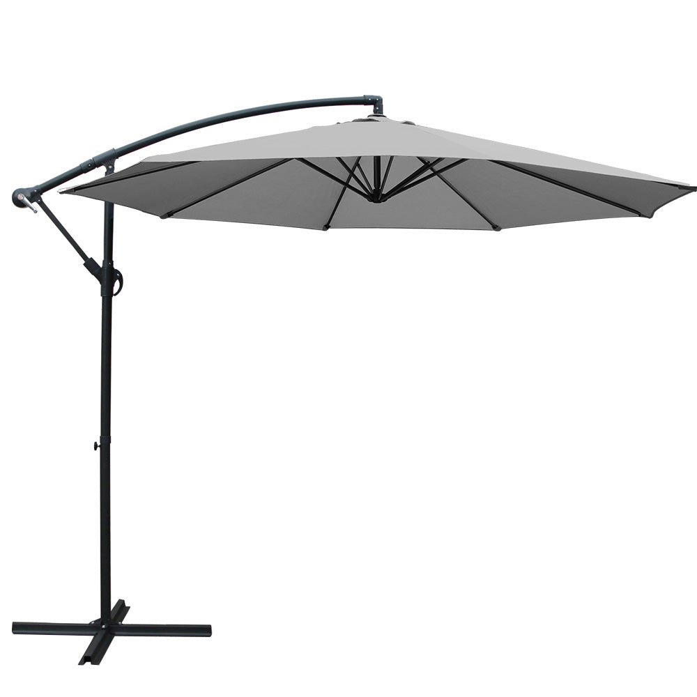 Instahut 3m outdoor umbrella cantilever beach garden patio - 5 colours 3