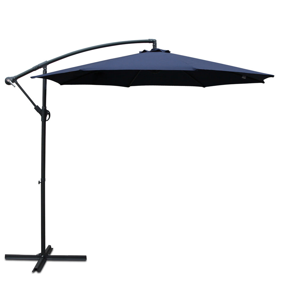 Instahut 3m outdoor umbrella cantilever beach garden patio - 5 colours 4
