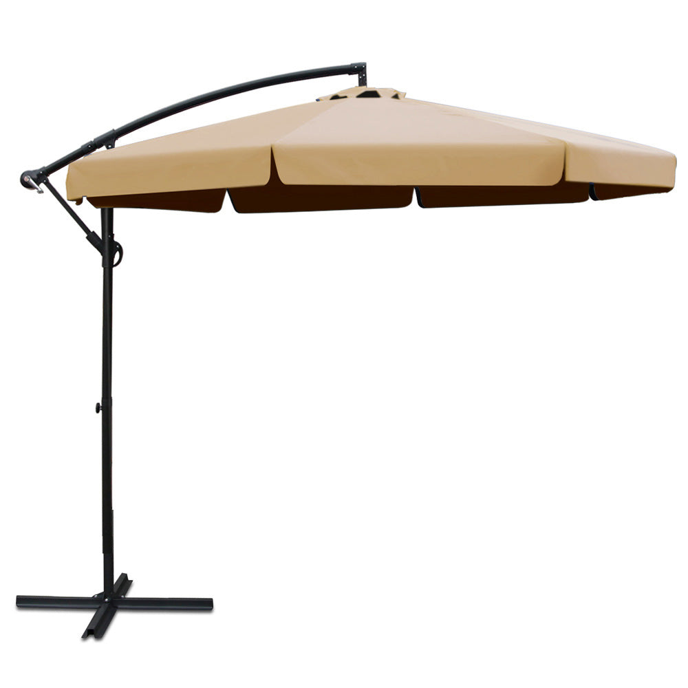 Instahut 3m Outdoor Umbrella Cantilever Garden Beach Patio - 3 Colours