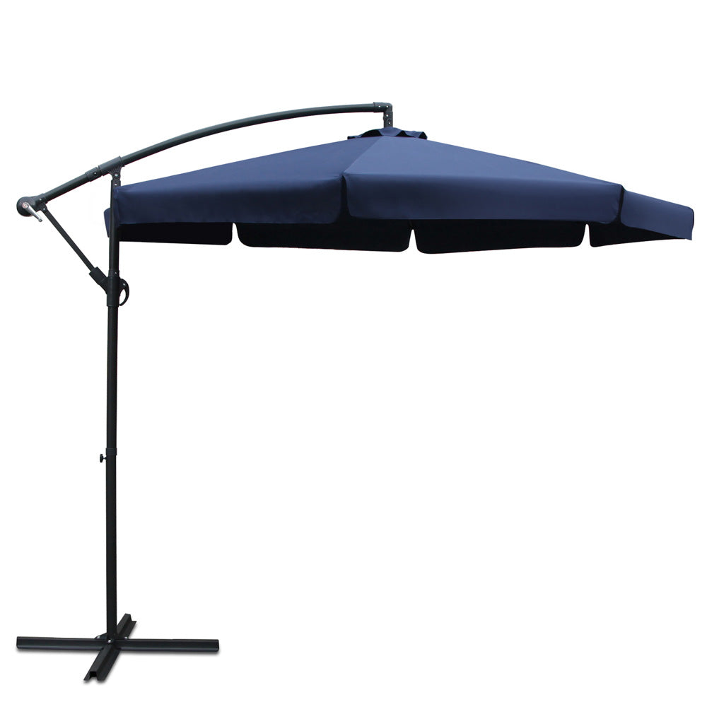 Instahut 3m outdoor umbrella cantilever garden beach patio - 3 colours