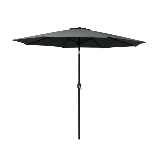 Instahut 2.7m Outdoor Umbrella Pole Stand - Beige or Black