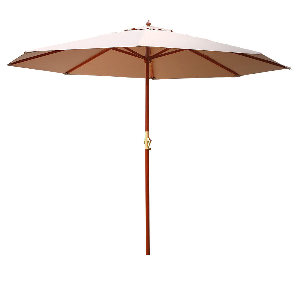 Instahut 3m Outdoor Umbrella Pole Beach Garden Sun Stand Patio - 3 Colours