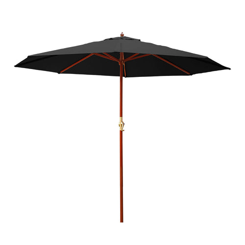 Instahut 3m outdoor umbrella pole beach garden sun stand patio - 3 colours 2
