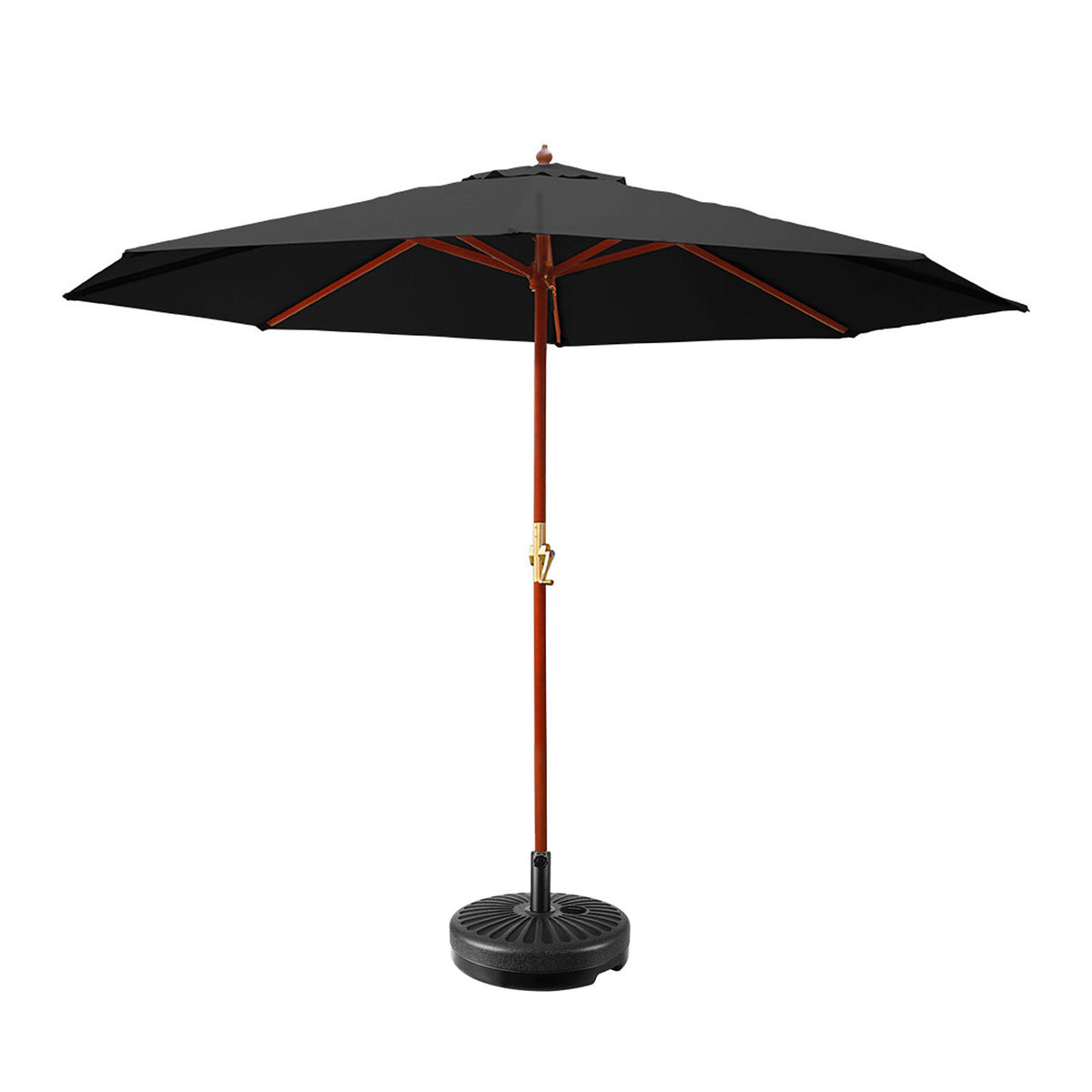 Instahut 3m Outdoor Umbrella w/Base Pole Sun Stand Deck - 3 Colours