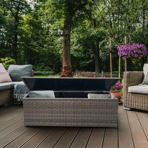 Arcadia Outdoor Rattan Storage Box  - Oatmeal
