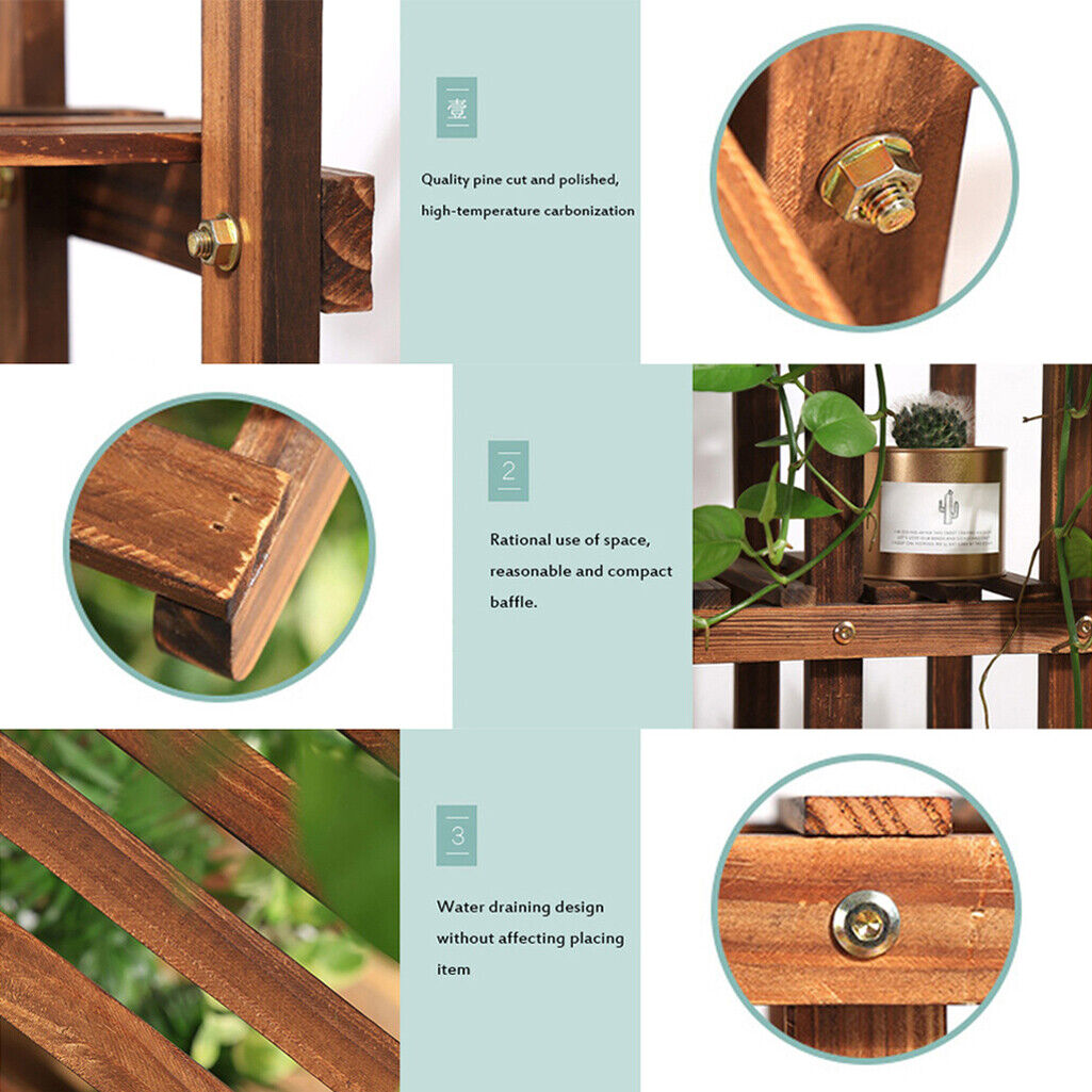 5-Tier Wooden Plant Stand
