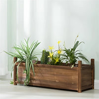 Medium Raised Garden Bed 60x30x33cm Wooden Planter Box