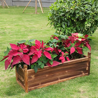 Large Raised Garden Bed Wooden Planter 90x30x33cm