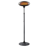 Free Standing Adjustable Portable Outdoor Electric Patio Heater 2000w 2.1m - Black