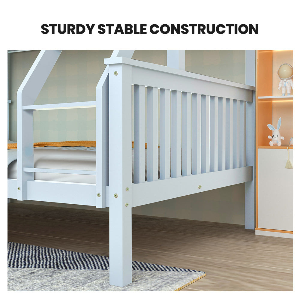 Kingston Slumber Wooden Bunk Bed – Single Over Double, White