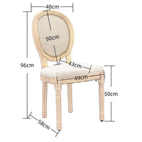 Chair with dimensions labeled on a white background