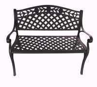 Melissa aluminium bench - dark bronze 2