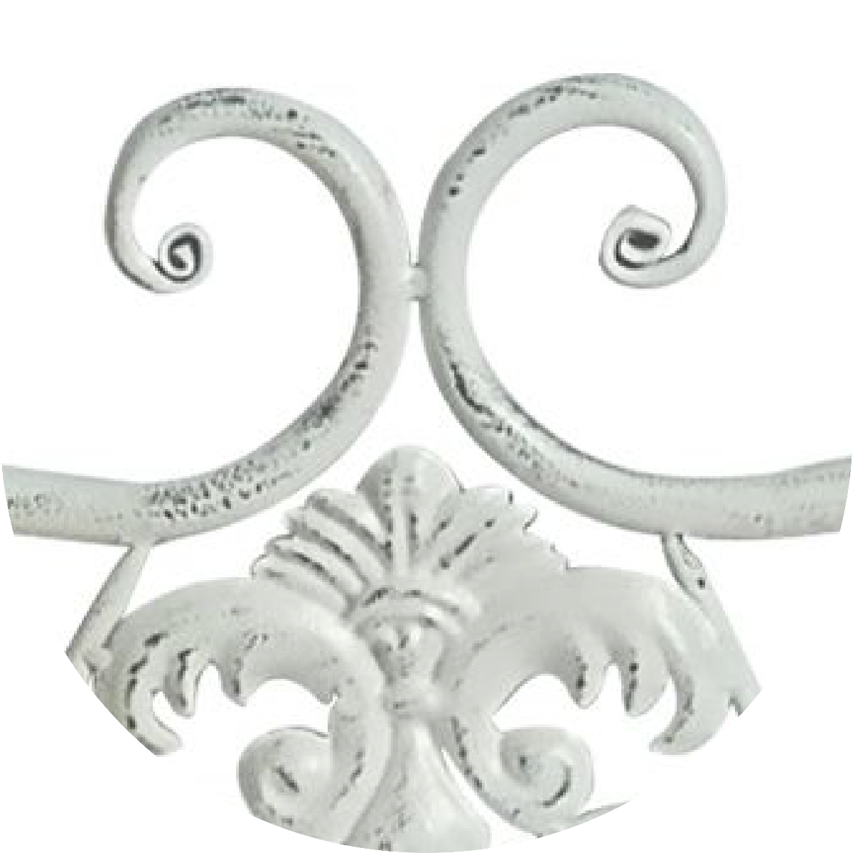 Katerina iron bench seat - white 3