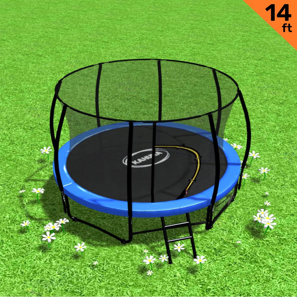 Kahuna 14ft Trampoline With Ladder And Round Enclosure - 6 Colours