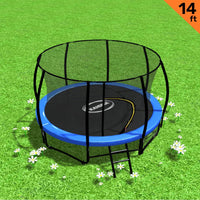 Kahuna 14ft Trampoline With Ladder And Round Enclosure - 6 Colours