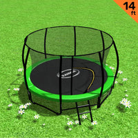 Kahuna 14ft Trampoline With Ladder And Round Enclosure - 6 Colours