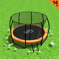 Kahuna 14ft Trampoline With Ladder And Round Enclosure - 6 Colours