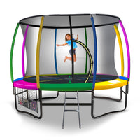 Kahuna 14ft Trampoline With Ladder And Round Enclosure - 6 Colours
