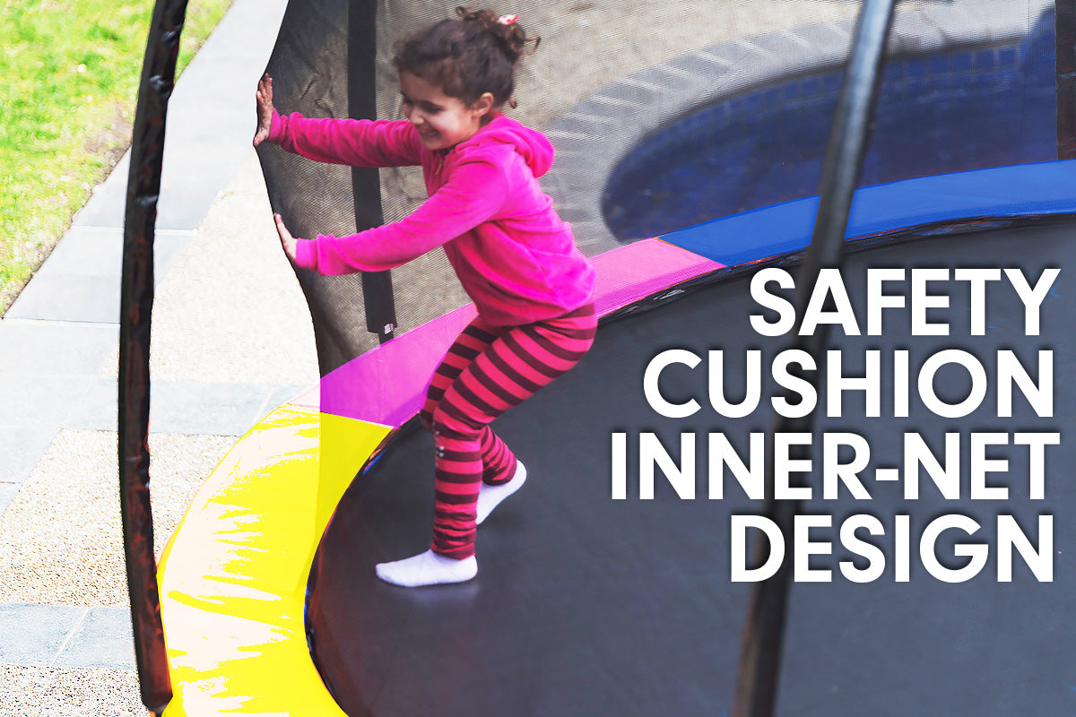 Trampoline With Ladder Spring Mat Safety Pad Cover Round Enclosure 16ft - 5 Colours