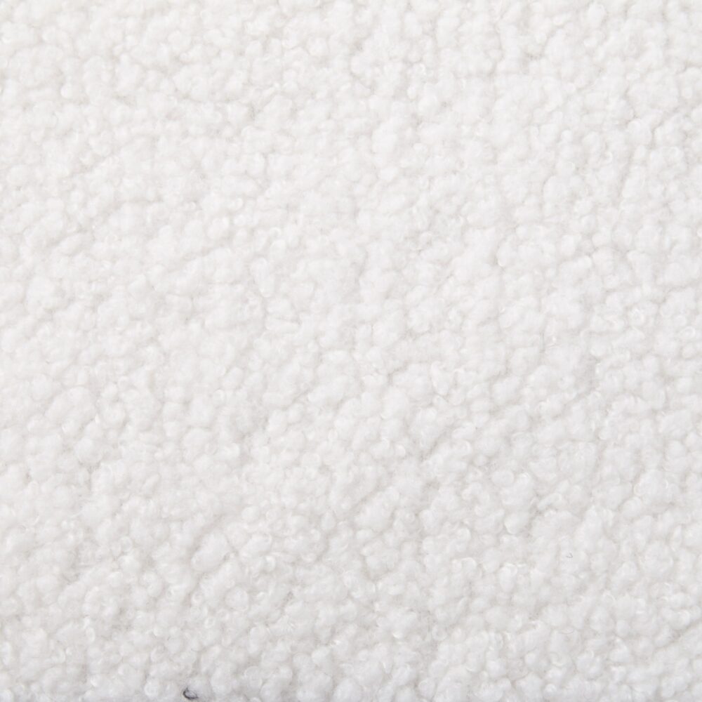 Bliss Bouclé Sherpa Fabric Armrest Dining Chair Set (2 Chairs) - White