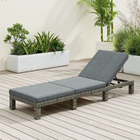Outdoor Rattan Adjustable Sunbed