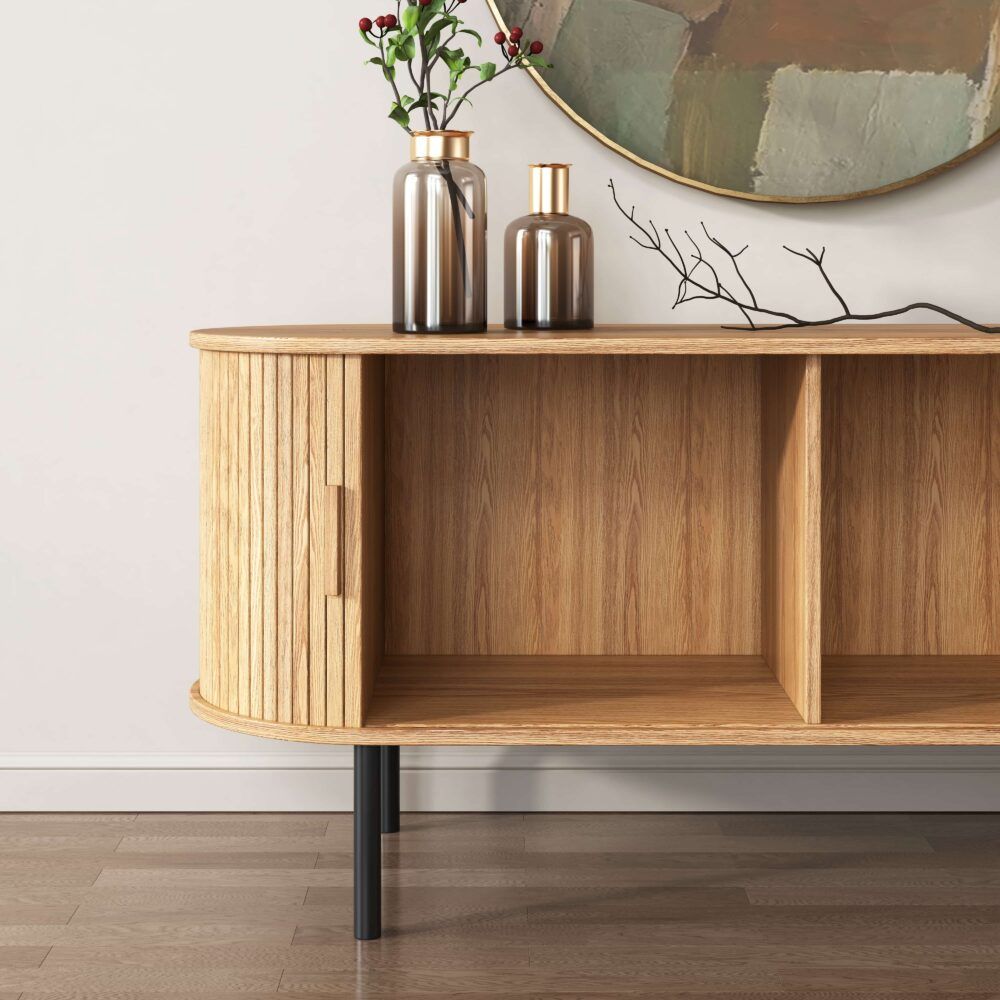 Ripple 2 Door Wood Sideboard 120cms - Natural