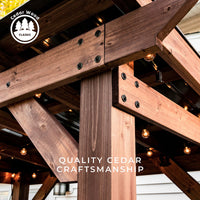 Backyard Discovery Saxony Grill/BBQ Electric Gazebo - Cedar Timber